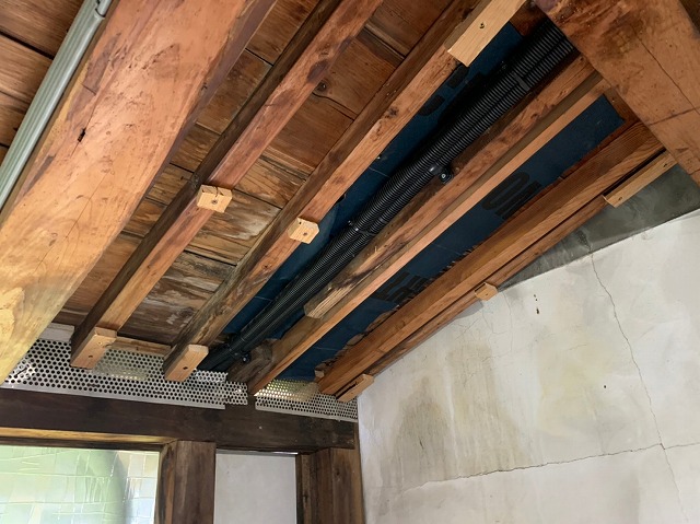 防水シート張り完了